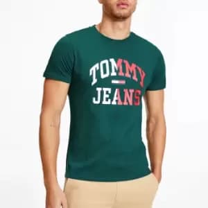 Tommy Jeans Mens Entry Collegiate T-Shirt - Rural Green - M
