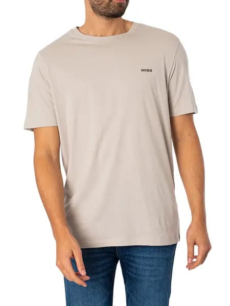 HUGO Dero222 Chest Logo T-Shirt Light/Pastel Grey XXL