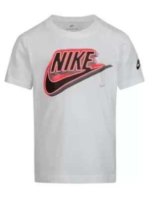 Boys, Nike Younger Boy Short Sleeve Glow In The Dark Graphic T-Shirt, White, Size 3-4 Years