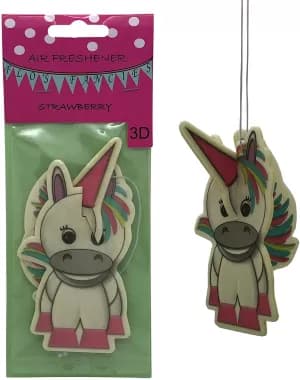 3D Carded Strawberry Pack Of 20 Unicorn Air Freshener