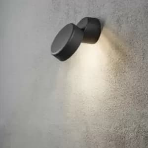 Konstsmide Vicenza Outdoor Modern Wall Light, Black, High Power LED, 4W, IP44