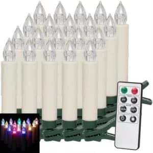 LED Christmas Tree Candles 20Pcs Multicoloured
