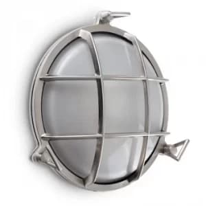 Stern IP64 Round Bulkhead Wall Light in Brushed Chrome