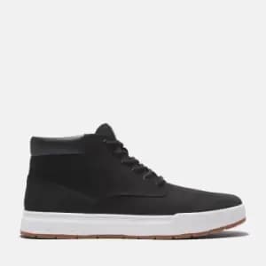 Timberland Maple Grove Leather Chukka For Men In Black Black, Size 10