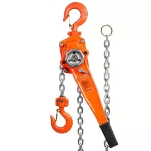 VEVOR Manual Lever Chain Hoist, 1-1/2 Ton 3300 lbs Capacity 10 FT Come Along, G80 Galvanized Carbon Steel with Weston Double-Pawl Brake,Auto Chain Lea