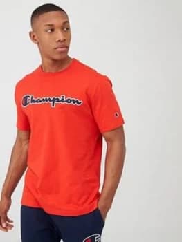 Champion Logo Crew Neck T-Shirt - Red