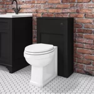 500mm Black Back to Wall Unit with Traditional Toilet - Camden