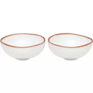Calisto White Glazed Mini Bowls - Set of 2 - Premier Housewares