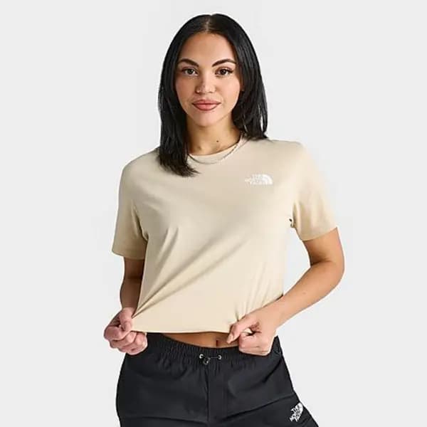Womens The North Face Inc Half Dome Logo Cropped T-Shirt