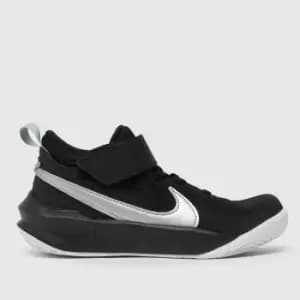 Nike Black & Silver Team Hustle D 10 Junior Trainers