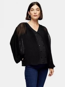 Topshop Maternity Gather Yoke Shirt - Black