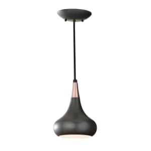 Beso 1 Light Dome Ceiling Pendant Dark Bronze, E27