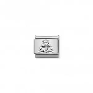 Nomination Composable Classic Oxidized Frog Crown Link 330101/36