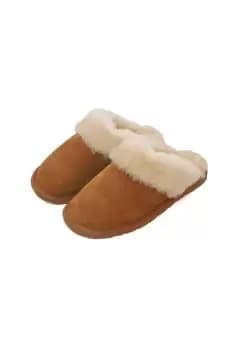 Sheepskin Lined Mule Slippers