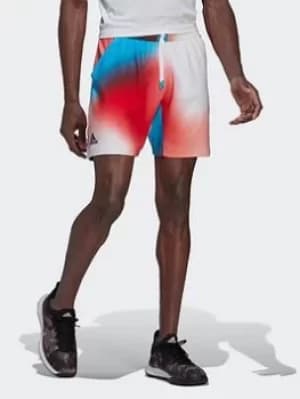 adidas Melbourne Tennis Ergo Printed 7-Inch Shorts, White Size XS Men