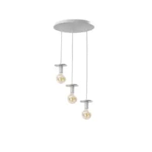Saturn Cluster Pendant Ceiling Light Silver, 30cm, 3x E27