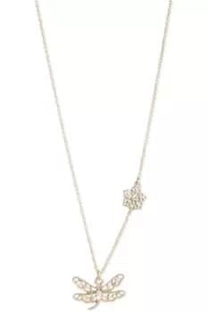 Ladies Marchesa NK 16" DRAGONFLY PENDANT-GOLD/CRYSTAL Necklace 16N00115