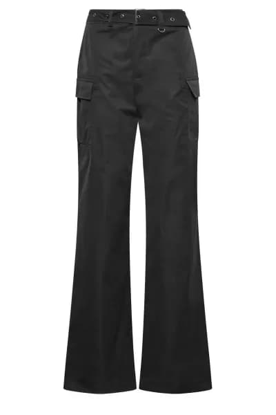 Tall Belted Wide Leg Cargo Trousers