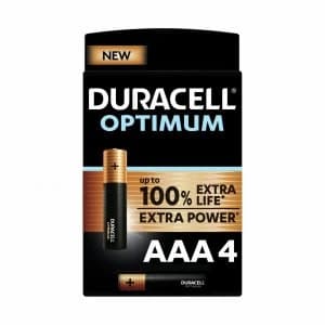 Duracell Optimum AAA Batteries 4 Pack
