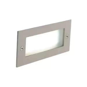 Netlighting Bolt Outdoor LED Recessed Wall Light Nickel, IP54 480lm 4000K 17x6.8