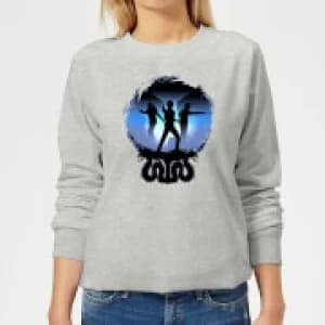 Harry Potter Silhouette Attack Womens Sweatshirt - Grey - 3XL