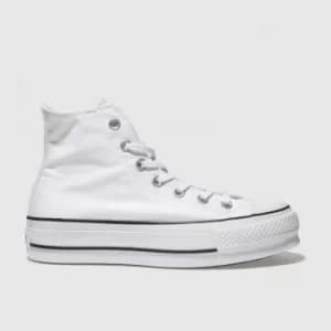 Converse White Chuck Taylor All Star Lift Hi Trainers
