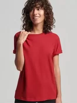 Superdry Vintage Logo Emb Tee - Red, Size 12, Women