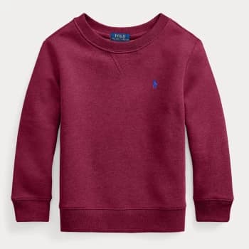 Ralph Lauren Boys' Logo Seasonal Fleece Sweatshirt - Classic Wine - 14-16 Years