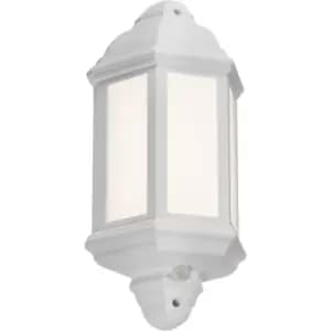 Knightsbridge - LED Half Wall Lantern with Photocell Sensor - White 230V IP54 8W