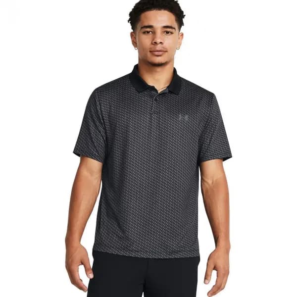 Under Armour Perf 3.0 Printed Polo Black/CASTLEROCK - M