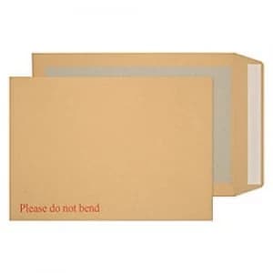 Purely Board Back Envelopes B4 Peel & Seal 352 x 250 mm Plain 120 gsm Manilla Pack of 125