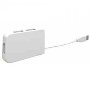 Approx (APPHT4W) External 4-Port USB 2.0 Travel Hub, LED, White