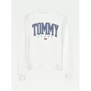 Tommy Jeans Collegiate Crew Sweater - White