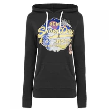 Superdry Itago Hoodie - Wshed Blk AFB