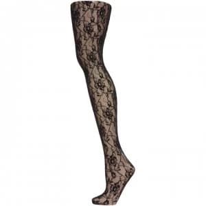 Jonathan Aston Vintage legs sweet roses tights - Black