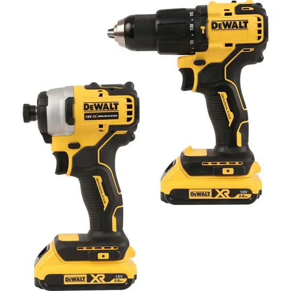 DEWALT DCK2062D2T-GB 18V XR Brushless Compact Combi Drill & Impact Driver Twin Pack 2 x 2.0Ah