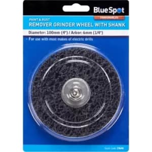 BlueSpot 19648 100mm (4") Rust Remover Grinding Wheel with Shank