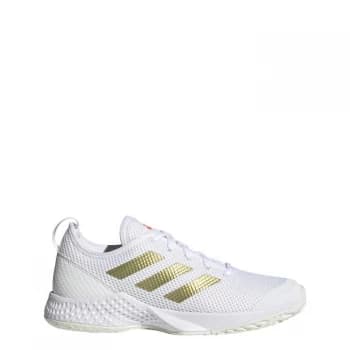 adidas APAC Halo Womens Multi-Court Tennis Shoes Womens - Cloud White / Gold Metallic /