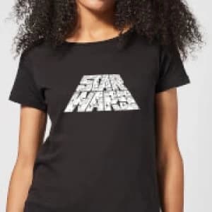Star Wars The Rise Of Skywalker Trooper Filled Logo Womens T-Shirt - Black