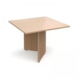 Arrow head leg square extension table 1000mm x 1000mm - beech