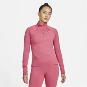 Nike Womens half Zip Running Top - Pink