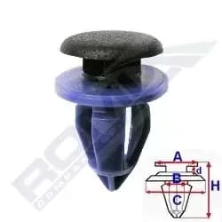 ROMIX Clip, trim-/protection strip C60141 RENAULT,NISSAN,KANGOO (KC0/1_),TRAFIC II Kasten (FL),TRAFIC II Bus (JL),KANGOO Express (FC0/1_)