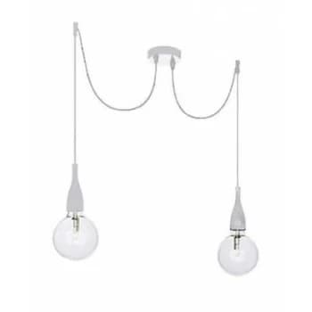 Minimal 2 Light Ceiling Pendant White, E27