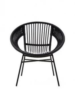 Premier Housewares Lagom Black Rattan Chair