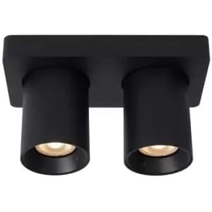 Lucide NIGEL - Ceiling Spotlight - LED Dim to warm - GU10 - 2x5W 2200K/3000K - Black