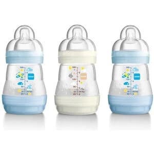 MAM Anti-Colic 160ml Bottle - 3 Pack Blue
