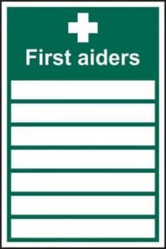 First Aiders__ Sign, Self Adhesive Vinyl