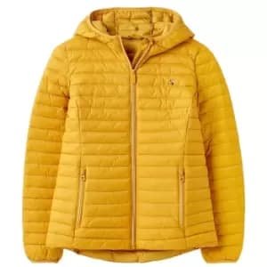 Joules Womens Snug Showerproof Packable Puffer Coat Antique Gold 10