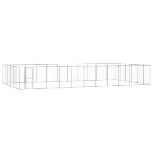 Vidaxl Outdoor Dog Kennel Galvanised Steel 79.86 M