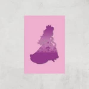Nintendo Super Mario Peach Silouette Art Print - A3 - Print Only